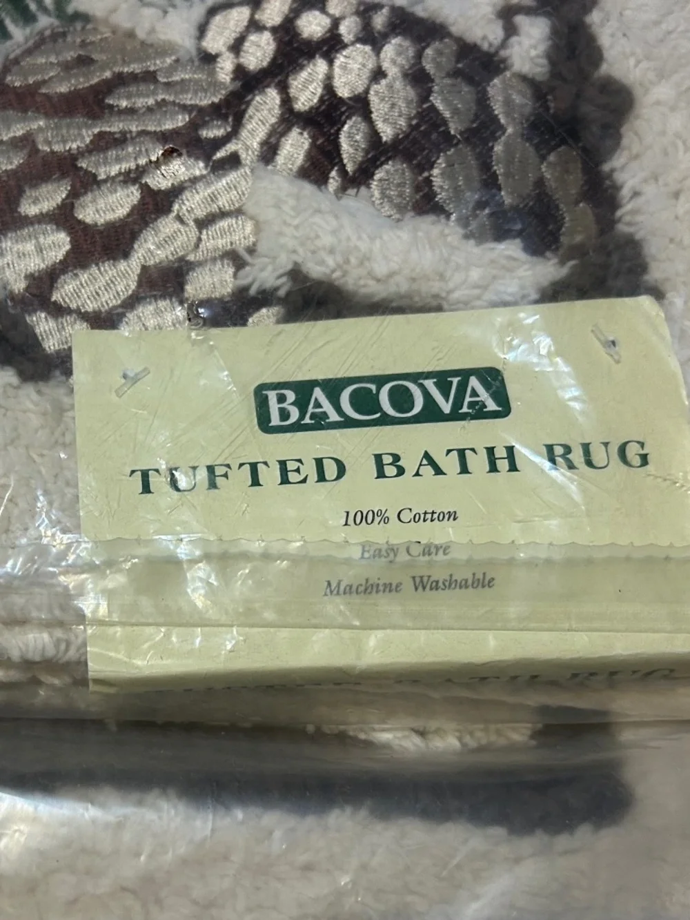 Bacova Tufted Bath Rug Pine Cone Branch 30” x 20” New